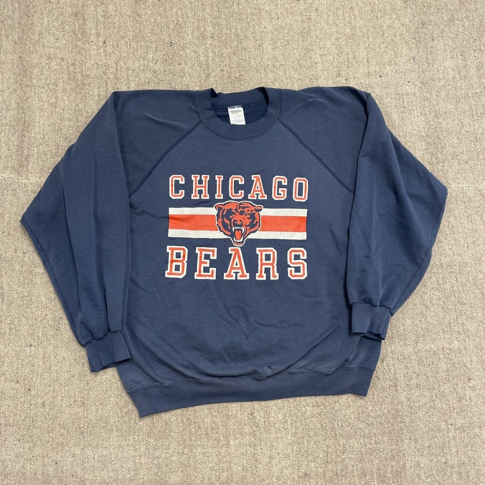vintage Chicago Bears shirt mens large‎ Blue 1990s Trench NFL